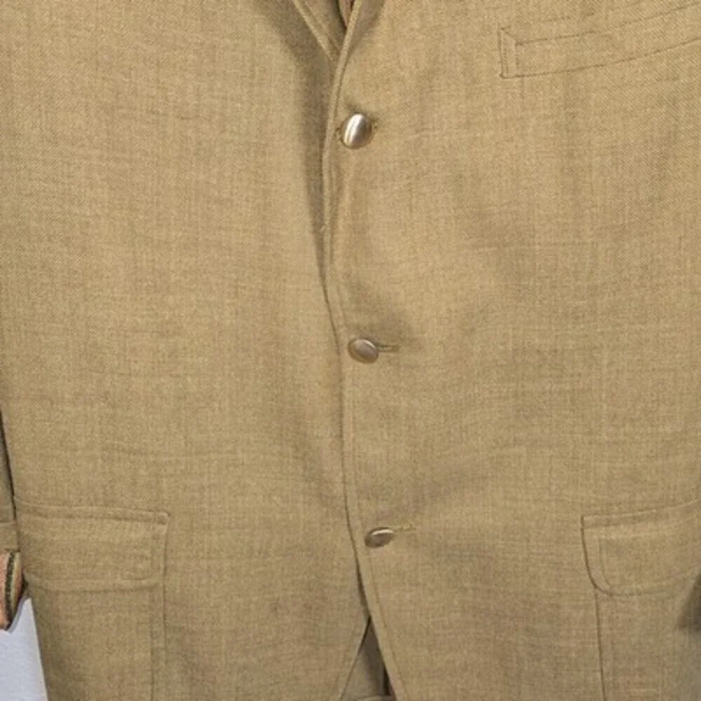 Vintage 1970s Cricketeer Linen Sport Coat Union Made Blazer Men’s 42R